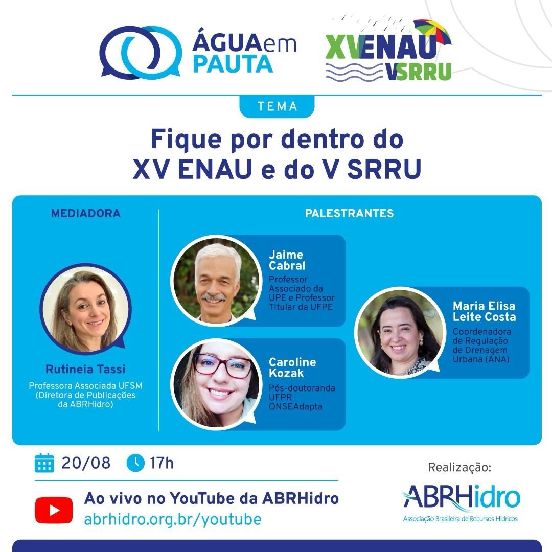 XV ENAU – Encontro Nacional de Águas Urbanas